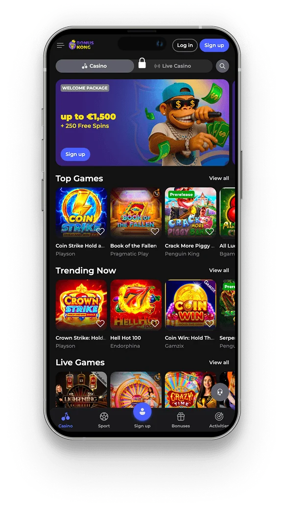 Bonuskong application